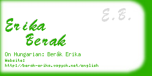 erika berak business card